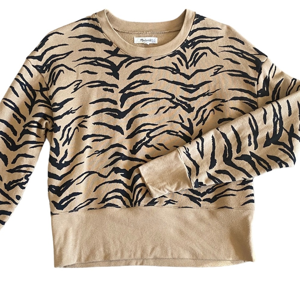 Cropped Madewell crew neck sweater